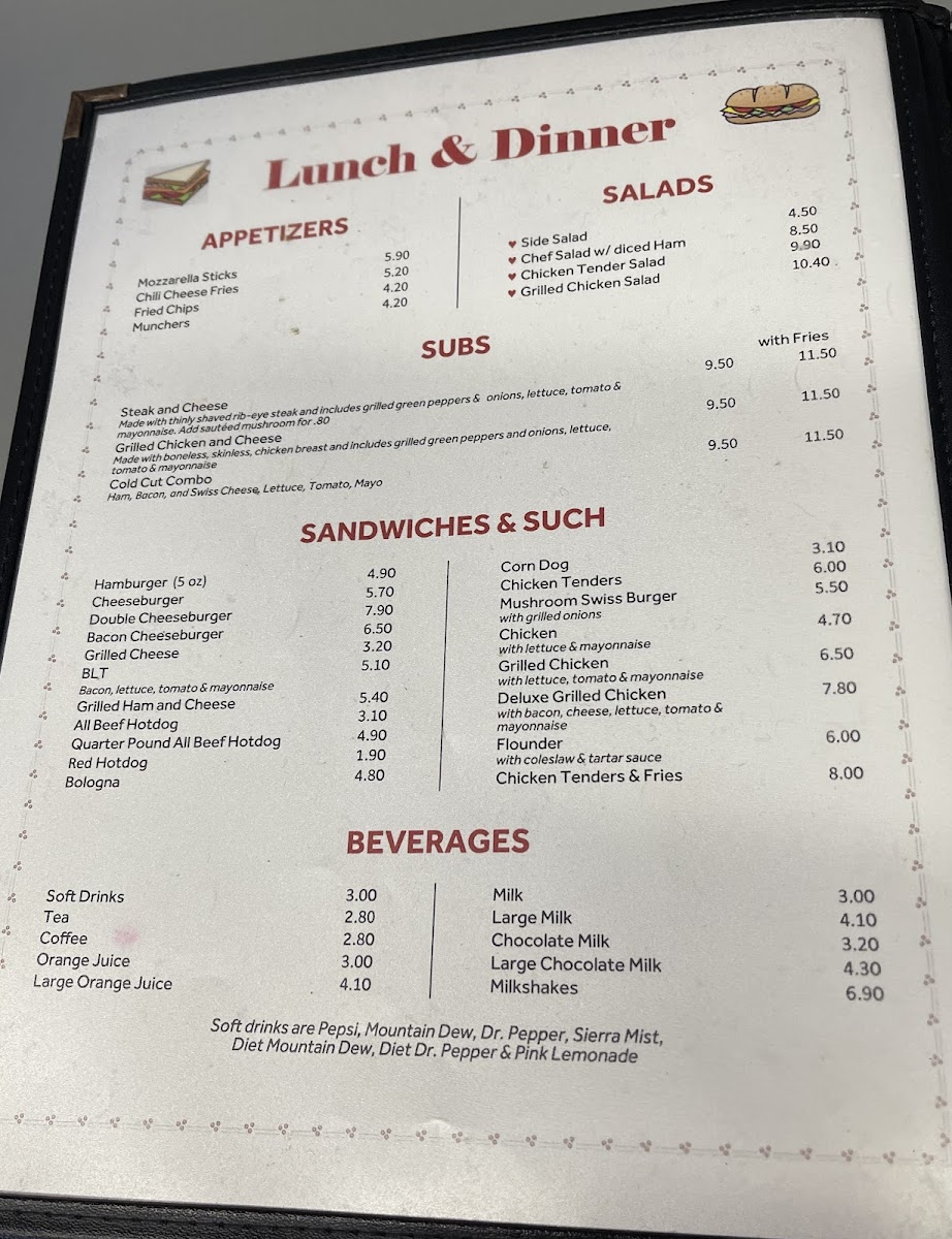 Parker's Home Cookin' Restaurant Menu - Image 1